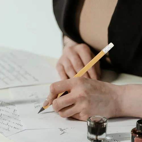 Miniatura 3 de Tofficu Forever Pencil - Lápiz creativo, 6 lápices de bambú borrables, lápiz de madera eterno, lápiz eterno, lápices sin tinta para escribir