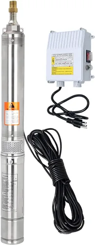 Miniatura 16 de Bomba Sumergible de Pozo Profundo con Caja de Control 1HP 115V Bomba de Pozo Sumergible Bomba de Agua Sumergible Acero Inoxidable 33 GPM, Elevación