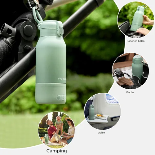 Miniatura 8 de Momcozy Calentador de Leche Portátil para Viajes – Modos de Calentamiento Dual para Leche Materna y Agua, Calentador de Biberones Portátil
