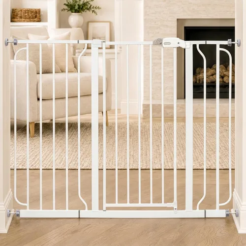 Miniatura 13 de Regalo Safety - Puerta para bebés de 29 a 38.5 pulgadas para puertas y parte inferior de escaleras, puerta de bebé montada a presión con puerta