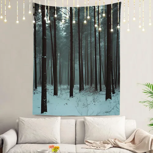 Miniatura 98 de Shrahala Tapiz japonés para colgar en la pared, moderno patrón abstracto de hojas, tapiz grande para dormitorio y sala de estar