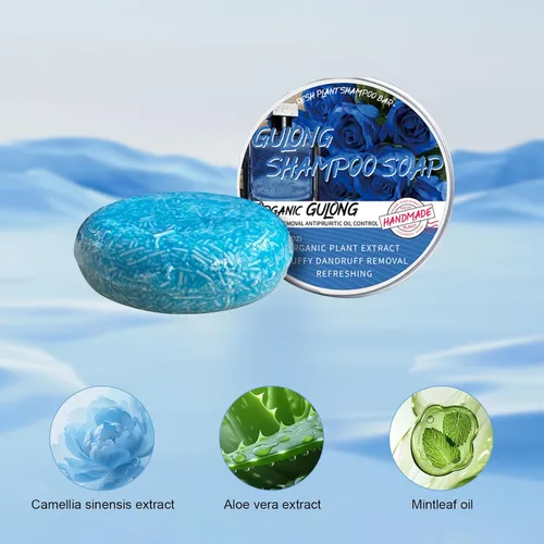 Miniatura 5 de Cologne - Barra de champú, paquete de 2 barras de champú sólido para hombres, limpieza profunda y nutritiva raíces del cabello, eliminación de caspa