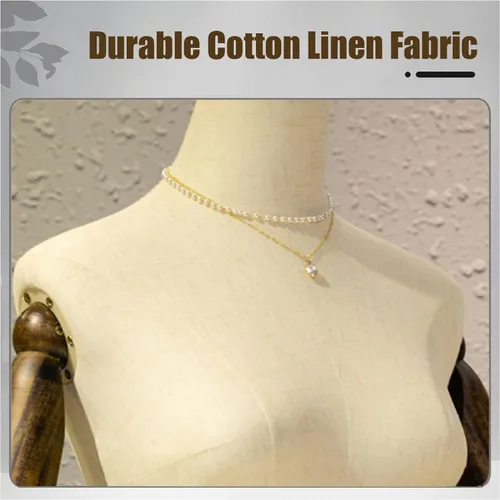 Miniatura 3 de Cuerpo de maniquí femenino con soporte de trípode de madera, altura ajustable de 47.2 a 82.6 pulgadas, forma de vestido de torso de costura