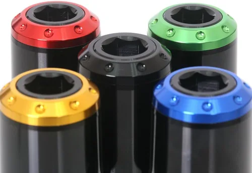 Miniatura 3 de Atom CNC Bar End Pesos para Yamaha Xmax 300 2017 – 2018, Negro