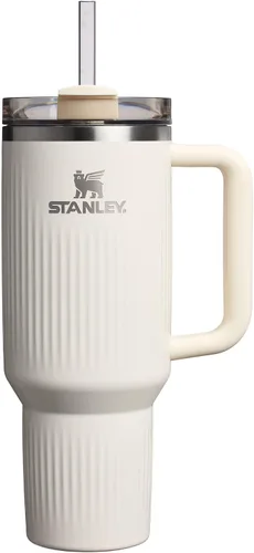 Miniatura 135 de Stanley Quencher H2.0 - Vaso de acero inoxidable con asa, pajilla y tapa FlowState giratoria de 3 posiciones; aislamiento térmico, sin BPA; apto