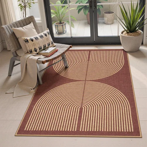 Miniatura 19 de Alfombra Moderna de Yute Fácil de Limpiar Arcoíris Lahome, 2x6 Alfombra de Pasillo Lavable para Cocina, Alfombras de Pasillo para Pasillos, Alfombra