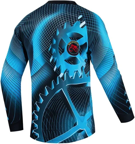 Miniatura 155 de Hotlion Camiseta de ciclismo para hombre, manga larga, MTB Motocross, ropa de carreras todoterreno