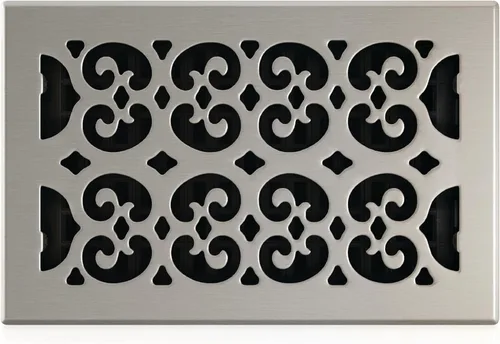 Miniatura 27 de Placa embellecedora cromada Decor Grates con ornamento Acabado cepillo níquel (Brushed Nickel Finish)