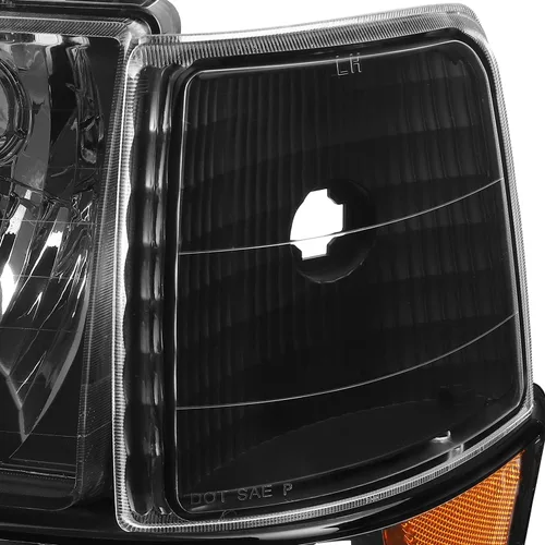 Miniatura 4 de AKKON - Compatible con Ford Bronco 92-96 F150 F250 350 1994 1995 1996 Ford Bronco 92-96 F150 F250 350 con barra LED de faro delantero negro carcasa