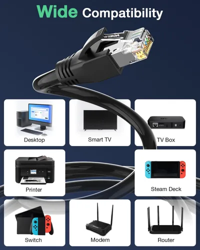 Miniatura 6 de VCELINK Conector CAT6A, conectores RJ45 pasan a través de CAT6A CAT7 blindado, chapado en oro de 3 clavijas con certificación UL, conector CAT7