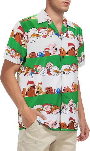 Miniatura 121 de Camisa hawaiana para hombre, con estampado floral, cómoda, con botones, casual, manga corta, ropa de playa para hombre