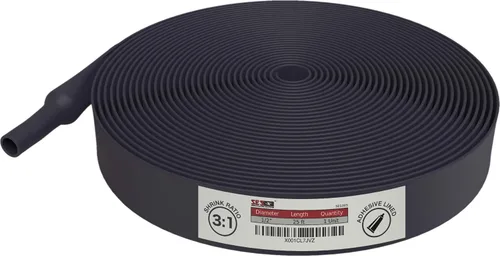 Miniatura 15 de Kit termorretráctil marino adhesivo de doble pared, 130 unidades, relación de encogimiento 3:1, negro y rojo