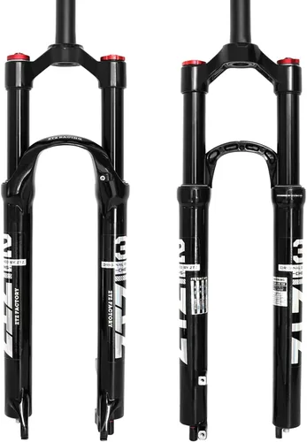 26/27.5/29 pulgadas MTB Dual Air Suspension Hork, 1 1/8 tubo recto, 4.724 in de viaje, QR 0.354 in × 3.937 in, bloqueo manual, horquilla delantera