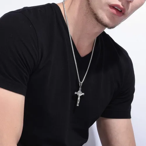 Miniatura 5 de U7 Russian Orthodox Cross PendantPraying HandsIchthys Sign for Men Women Stainless Steel 18K Gold Plated Jesus Pendant Christian Religious