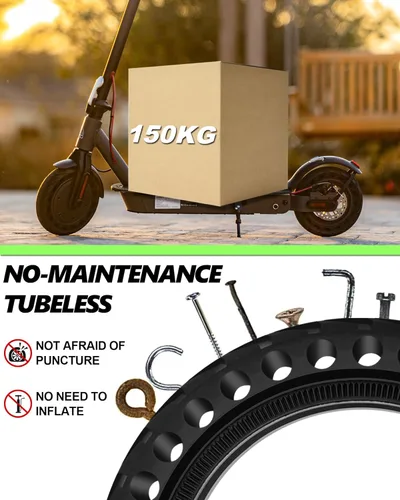 Miniatura 3 de Paquete de 2 neumáticos para patinete sin cámara 50/75-6.1, mejora tu patinete con neumáticos sin aire de 8.5x2.0, 8 1/2 x2 Neumáticos de reemplazo