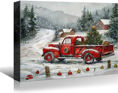 Miniatura 15 de Denozer - Arte de pared de muñeco de nieve de Navidad, impresiones artísticas sobre lienzo para dormitorio, sala de estar, decoración de pared