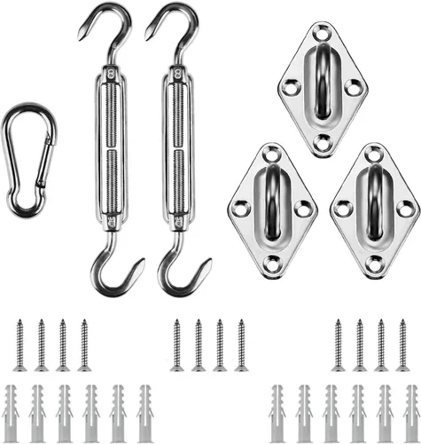 Miniatura 12 de Kit de herrajes para toldo de 5 pulgadas para rectángulo 316 de acero inoxidable antioxidante para patio al aire libre