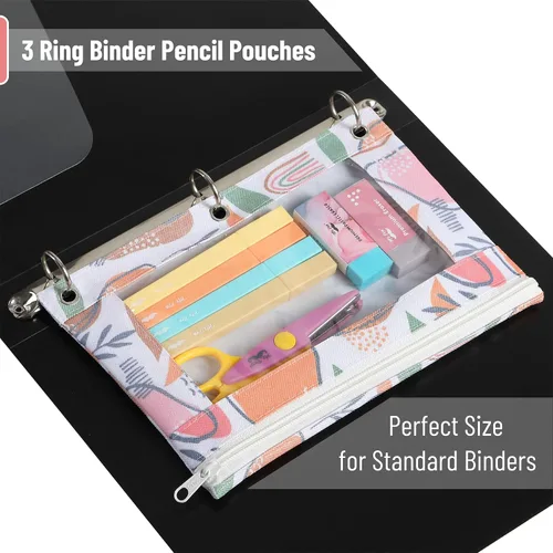 Miniatura 3 de Mr. Pen - Estuche para lápices de 2 piezas - Estuche con cremallera para lápices para carpeta de 3 anillas