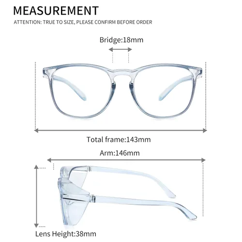 Miniatura 4 de Alsenor Gafas de Seguridad Antivaho Gafas Protectoras Bloqueo de Luz Azul Anti Polvo Protección UV Gafas para Hombres Mujeres (Paquete de 2