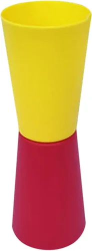Miniatura 4 de 10 tazas abatibles invertidas para entrenamiento de agilidad de velocidad y coordinación corporal Rojo Amarillo
