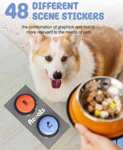 Miniatura 3 de Botones para comunicación para perros, juego de 9 botones para hablar con perros, grabación de voz de 30 segundos, botones de entrenamiento
