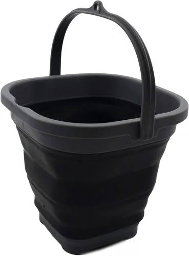 Miniatura 8 de SAMMART Cubo de plástico plegable súper mini cuadrado de 2.6 L (0.68 galones) - Tina cuadrada plegable - Cubo de agua portátil para pesca - Maceta