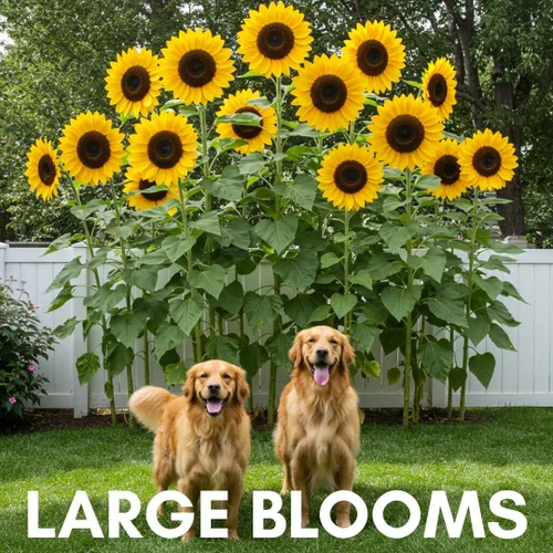 Miniatura 4 de Skyscraper - Semillas de girasol – 20 semillas, variedad gigante rara – Crece de 15 a 20 pies de altura – Girasoles exóticos y altos de jardín