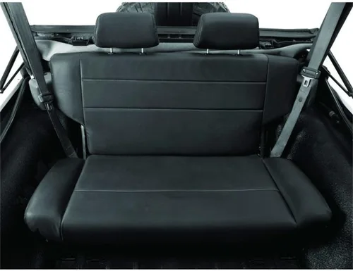 Bestop 3944001 Black Crush Trailmax II Asiento Trasero Plegable y Abatible Trasero - Jeep 1955-1995 CJ5, CJ7 y Wrangler