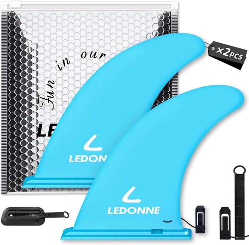 Miniatura 10 de LEDONNE Aleta de centro de surf y SUP de 9 pulgadas, 2 piezas (USD 4.99/1 piezas) con 1 pin adicional Instalación sin herramienta-Aleta de 9