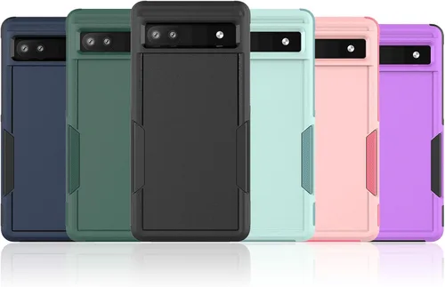 Miniatura 8 de Oumida Funda para Google Pixel 6A, funda de teléfono Dual Guard Pixel 6A, carcasa rígida de silicona híbrida a prueba de golpes, funda protectora