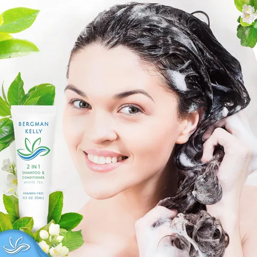 Miniatura 6 de Bergman Kelly - Hotel 2 en 1 Champú y acondicionador - 0.5 fl oz, 200 PK, té blanco - Deleita a tus invitados con champú revitalizante y refrescante