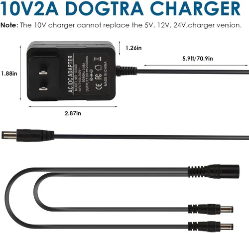 Miniatura 2 de para el reemplazo del cargador Dogtra para su uso con varios modelos Dogtra, incluidos ARC 1900S, 1902S y Edge 2300NCP. También es compatible