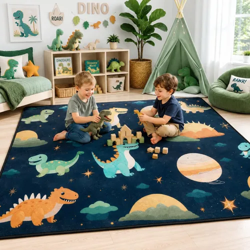 Miniatura 46 de Alfombra para Niños, Alfombra de Oruga Arcoíris ABC Letras del Alfabeto Tapete Educativo - 5x7 Pies Alfombra de Área de Aprendizaje con Respaldo