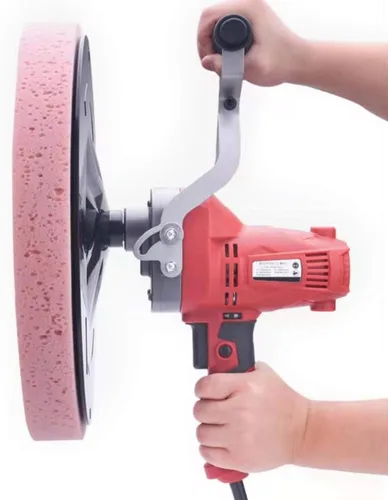 Miniatura 4 de Paleta de mortero de cemento eléctrico epoxi de hormigón, pulidora de alisado de pared de yeso de mano, vibrador de hormigón de 850 W, mortero