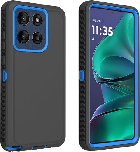 Miniatura 11 de Funda protectora resistente para Motorola Moto G Stylus 2021, a prueba de golpes, a prueba de polvo, 3 en 1, para Moto G Stylus 5G 2021 (negro)
