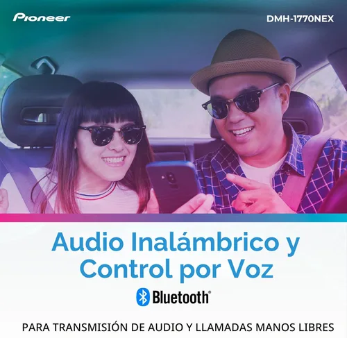 Miniatura 4 de Pioneer DMH-1770NEX Receptor multimedia digital de doble DIN, Apple CarPlay con cable y Android Auto, pantalla táctil capacitiva de 6.8