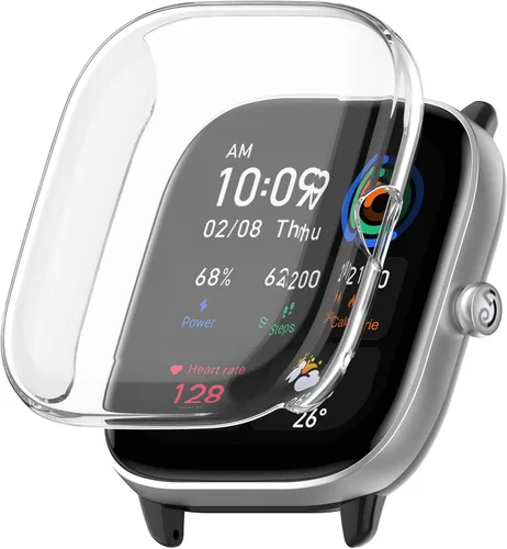 Miniatura 8 de Fundas protectoras de pantalla compatibles con Amazfit GTS 4 Mini, cubierta protectora duradera de TPU de cobertura completa, accesorios para Negro