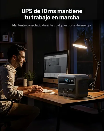 Miniatura 7 de Anker SOLIX C1000 Gen 2 Estación de energía portátil, generador solar de 2,000 W (pico 3,000 W), carga completa en 49 minutos, batería LiFePO4