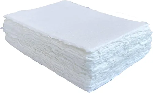 Papel blanco hecho a mano con borde Deckle en blanco, tamaño A5, paquete de 50 unidades, papel de hojas sueltas mixtas para acuarela, escritores,