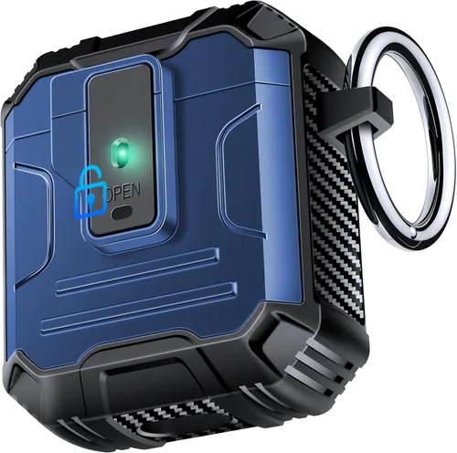 Miniatura 17 de Amoured AutoPOP - Funda para AirPods Pro de 1ª generación con cerradura y llavero, protección resistente de 360° y mecanismo de apertura de 1 clic