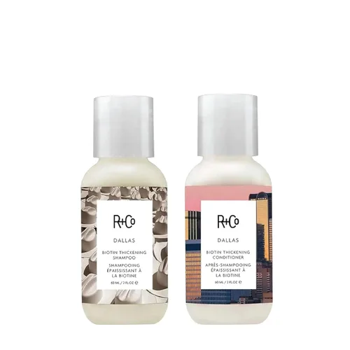 Miniatura 8 de R+Co Atlantis B5 Champú + acondicionador de viaje Hidratación profunda y reparación para cabello seco Vegano + libre de crueldad 2 onzas