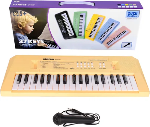 Miniatura 7 de Teclado de piano para niños, teclado de música portátil de 37 teclas, aprendizaje temprano, música electrónica, instrumento de piano para niños