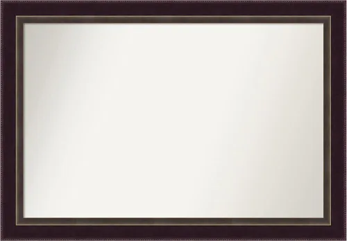 Miniatura 219 de Amanti Art Espejo de baño de bronce para sobre el fregadero, 24 x 24 pulgadas, espejo cuadrado de bronce Lara para tocador, marco de madera