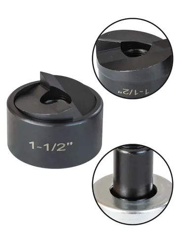 Miniatura 2 de Unidad de Perforación de Knockout de Conducto de 1-1/2" con Perno de Tracción Manual - Tamaño Real de Orificio de 1.95", Uso Versátil y Capacidad
