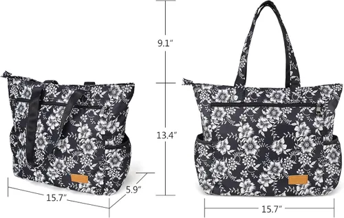 Miniatura 108 de CLOUDMUSIC Bolsa de hombro para enfermeras, profesores, trabajo, gimnasio, viajes, playa, mujeres, con gran capacidad, impermeable