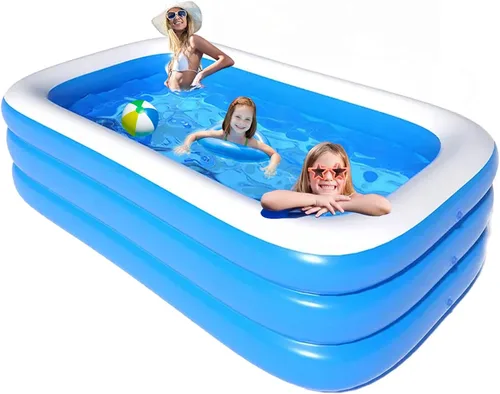 Piscina inflable para niños y adultos, piscina inflable de 120 x 72 x 22 pulgadas, piscina familiar gruesa de gran tamaño para niños pequeños, al