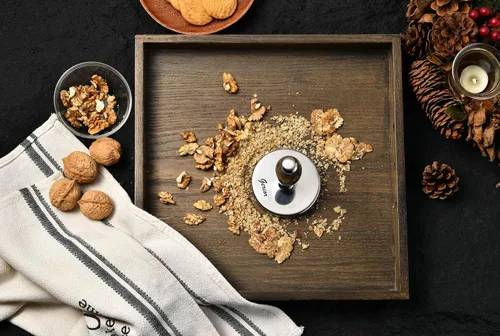 Miniatura 7 de Ablandador de Carne - Herramienta Redonda de Aplanado de Pollo de Acero Inoxidable Fundido - Funciona Genial Como Prensa para Hamburguesas - Apta
