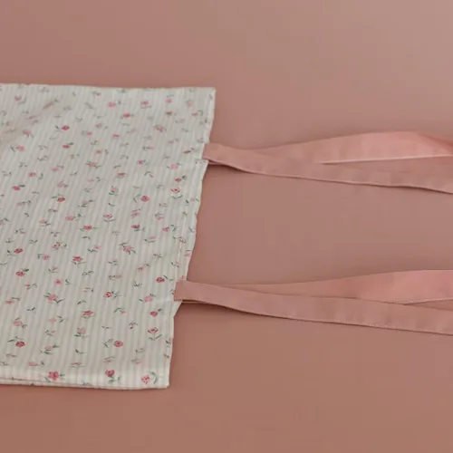 Miniatura 8 de MKXI Juego de ropa de cama con diseño de corbata de moño linda y rayas de flores rosas, tamaño individual, de algodón - Funda de edredón