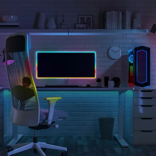 Miniatura 5 de Feit Electric Tira de luz LED para interiores de 5 pies, regulable, 0.1 pulgadas de ancho, persecución multicolor, alimentada por USB, patrones
