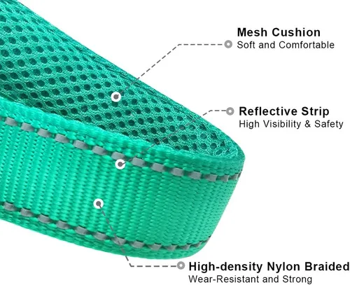 Miniatura 4 de Collar reflectante para perro, collar de perro con lazo para perros de 44 a 75 libras, collares de nailon con acolchado suave para el entrenamiento